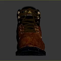 Rust Colored Fox Leather Safety Work Boots With Brown Laces And Black Sole