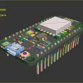 Computer Circuit Board With Integrated Chip Pins And Interface Components