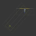 Mechanical Hand Holding Holographic Building Model With Flowing Binary Code