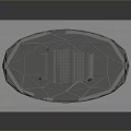 Cylindrical Structure With Diamond Grid Surface On White Square Base Design