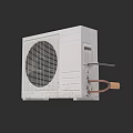 White Air Conditioner Fan Outdoor Unit With Grille Design And Copper Tube