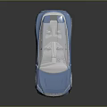 Blue Concept SUV Car with Streamlined Design Transparent Roof Large Wheels and Unique Front Grille
