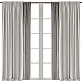 Modern Light Gray Curtains Draped On Both Sides Of Window With Soft Fabric