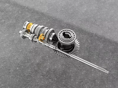 Modern transmission gear set 3d model