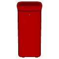 Public Facility Red Trash Bin for Outdoor Urban Waste Management Collection
