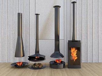Modern Fireplace 3d model