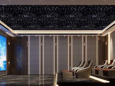 modern video room 3d model