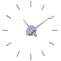 Modern Minimalist Clock Design Featuring Metal Hands Simple Markers And White Background 3d model