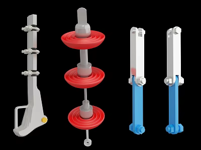 High Quality Industrial Hardware Tools Including Brackets Bolts And Disc Components 3d model