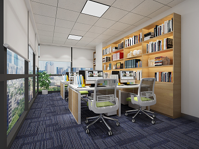 modern public office area office 3d model