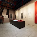 Ancient Architecture Themed Exhibition Hall Featuring Historical Evolution Display And Traditional Landscape Art