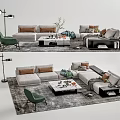 Modern Sofa Coffee Table Combination Sofa Coffee Table 3d model