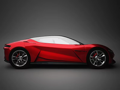 Red Sports Car With Sleek Aerodynamic Design And Modern Exterior Features 3d model