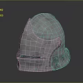 Medieval Knight Helmet Featuring Shiny Silver Metallic Finish and Decorative Side Protrusions