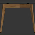 Modern Glass Top Table With Oak Wood Frame And Slender Legs Modern Design