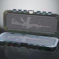 Green Open Hard Shell Equipment Storage Case With Protective Foam Lining 3d model