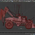 Rugged Off Road Utility Vehicle With Large Tires Multiple Flags And Weathered Mechanical Structures 3d model