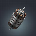 Industrial Equipment Motor Rotor Structure With Copper Coils And Metal Components Design