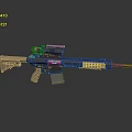 Modern Tactical Assault Rifle With Black And Tan Finish Red Dot Scope And Detachable Magazine