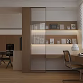 Modern Open Concept Living Dining Room Interior With Wooden Cabinets Dining Table And Windows