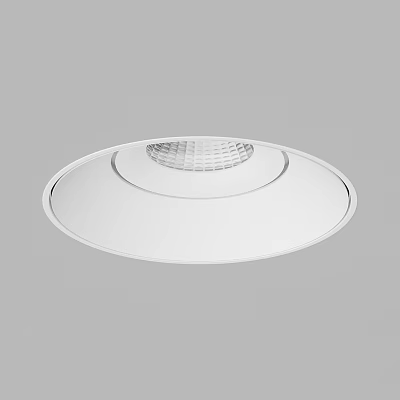 Modern Sleek Circular White Recessed Downlight Spotlight For Home Interior Lighting 3d model