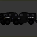 Black SWAT Vehicle Dolls Two Detailed Toy Models With Different Angles