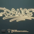 Stylish Neon Lamp Combination With DANCE Lettering And Illuminated Wall Design