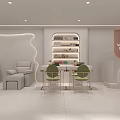 Modern Beauty Hair Salon Interior Design With White Decor Soft Lighting Product Shelves And Seating