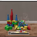 Modern toys children's toy building blocks 3d model