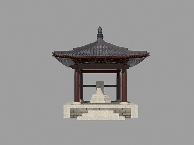 Chinese Style Pavilion Four Corner Pavilion of Song Dynasty 3d model