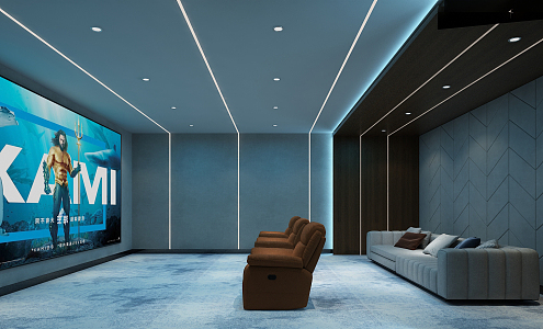 modern video room 3d model