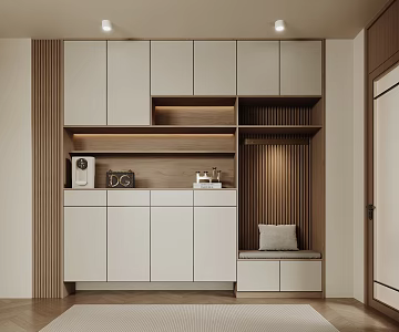 Modern Entrance Shoe Cabinet 3d model
