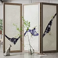 New Chinese Style Screen Partition 3d model