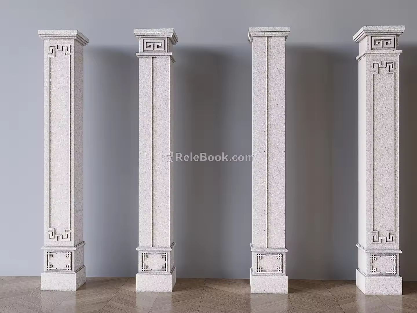 Chinese style column 3d model