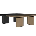 ANAROQUE Modern Rectangular Dining Table Tea Table Tea Table Desk Wood Grain Table 3d model