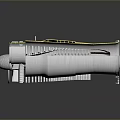 Detailed Turbine Engine Structure With Internal Blades And Metal Casing