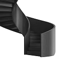 Modern Black Spiral Staircase Design With Metal Structure And Minimalist Style