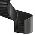 revolving stair handrail stair 3d model