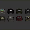 Assorted Casual Style Hats With Various Emblems And Colorful Designs For Daily Wear