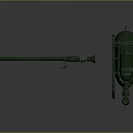 Turret Turntable Railgun Sci-fi Tower Defense Game Tower Defense Sci-fi Turret Game Turret Game Battery 3d model