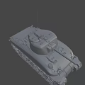 Highly Detailed Tank 3D Model Wireframe Design With Military Vehicle Features