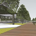 Modern Commercial Complex Layout With Surrounding Roads Green Spaces And Parking Areas