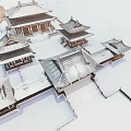Modern Temple Architecture Ancient Architecture of Song Dynasty 3d model