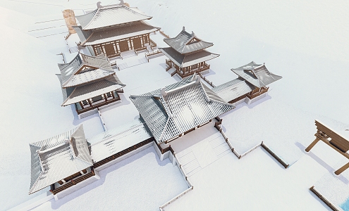 Modern Temple Architecture Ancient Architecture of Song Dynasty 3d model