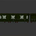 Green L shaped Sofa With White Cushions And Wooden Coffee Table Set With Metal Legs