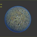 Decorative Sphere Made Of Colorful Pebbles On Gray Background With Reflective Surface