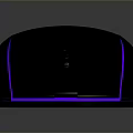 Modern Black Wireless Mouse With Purple LED Lights Ergonomic Sleek Design For Daily Use