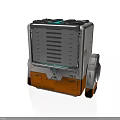 Compact Mechanical Device With Gray White Body Orange Base Grilles And Control Panel