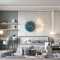Modern Stylish Kids Bedroom With Bed Desk And Playful Decor