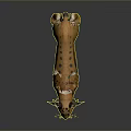 Caracal With Orange Fur Black Spots And Tufted Ears Standing On Dark Background
